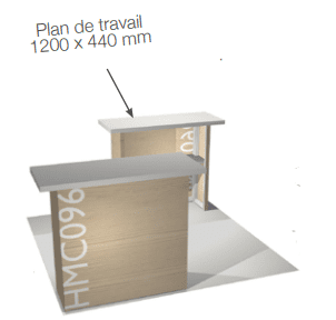 Comptoir modulaire L 1200mm
